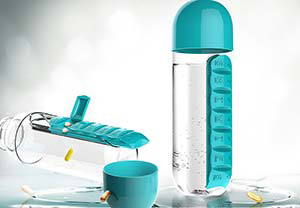 asobu 600ml Teal In Style Pill Organiser ADPB55TE