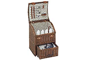 Cilio 4 Person Dark Brown Picnic Trolley Merone CI155822