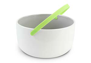 Cookut 15cm Promenade Ceramic Bowl with Green Handle CKPR15GRN