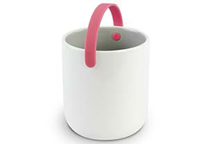 Cookut 8cm Promenade Ceramic Cup with Pink Handle CKPRO8PK