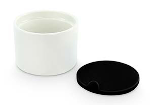 Cookut 9cm Ceramic Ramekin with Black Silicone Lid CKRAM9BK