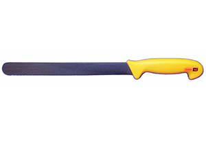 Gustav 10in Serrated Carver with Yellow Moulded Handle GEY089010P