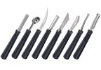 Triangle 8 Piece Professional Garnishing Tool Set