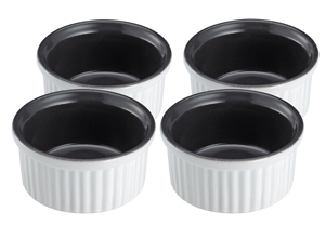 Kuchenprofi Set of 4 Cream & Charcoal Ramekins KP07070041