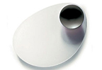 Mebel White Entity 13 Oval Plate & Black Dip Bowl