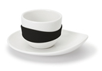 PO: Leaf Set 4 Black Espresso Cups