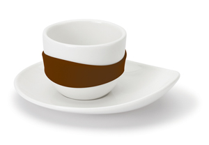 PO: Leaf Set 4 Brown Espresso Cups PO14816