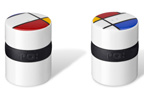 Po Porcelain & Silicone Ring Series Mondri Salt & Pepper Shakers