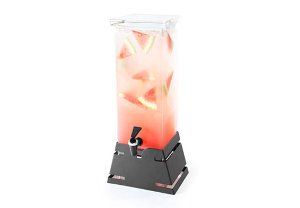 Rosseto 2 Gallon Square Beverage Dispenser with Matt Black Pyramid Base RTBDLD144