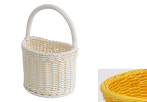 Saleen Lemon Yellow Half Round Bathroom Basket SAB0935471