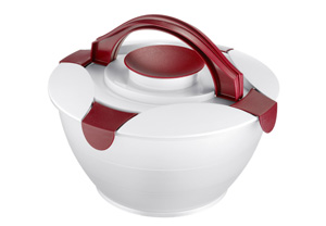 Westmark Red Salad Butler with Carry Handles and Integrated Pot For Keeping Dressing Separate WE2422R