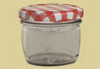 Wolf Preserving Jars - Red Lids - 124ml - Set of 12