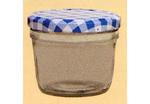 UWO Wolf 6 x Tapered Preserving Jars, Blue, 235ml WO821235B