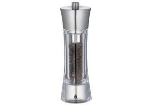 Zassenhaus Mills Aachen Pepper Mill, Stainless Steel Top, 18cm ZA035308