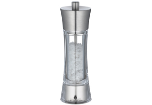 Zassenhaus Mills Aachen Salt Mill, Stainless Steel Top, 18cm ZA035315