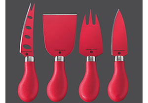 Zassenhaus Set of 4 Red Cheese Knives ZA071207