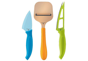 Zassenhaus Set of 3 Coloured Cheese Knives ZA071214